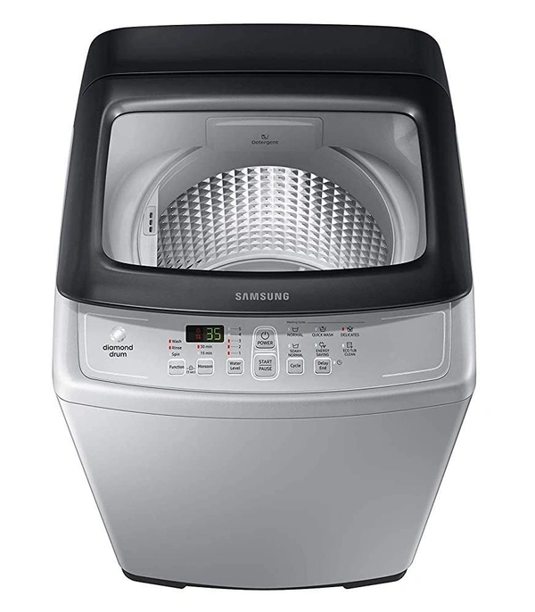 Samsung 6.5 kg Fully-Automatic Top Loading Washing Machine (WA65A4002VS/TL, Imperial Silver, Diamond Drum) - Credit & Debit Card Accepted, 3-5 Days
