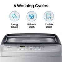 Samsung 6.5 kg Fully-Automatic Top Loading Washing Machine (WA65A4002VS/TL, Imperial Silver, Diamond Drum) - Credit & Debit Card Accepted, 3-5 Days
