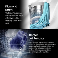 Samsung 6.5 kg Fully-Automatic Top Loading Washing Machine (WA65A4002VS/TL, Imperial Silver, Diamond Drum) - Credit & Debit Card Accepted, 3-5 Days