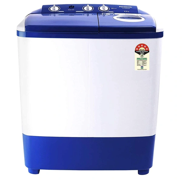 Panasonic 6.5 kg 5 Star Semi-Automatic Top Loading Washing Machine (NA-W65E5ARB, Blue, Powerful Motor) - Credit & Debit Card Accepted, 3-5 Days