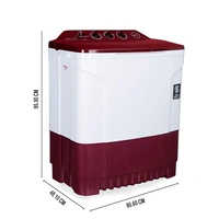 Godrej 7.2 Kg Semi-Automatic Top Loading Washing Machine (WS EDGE CLS 7.2 PN2 M WNRD, Wine Red) - Credit & Debit Card Accepted, 3-5 Days