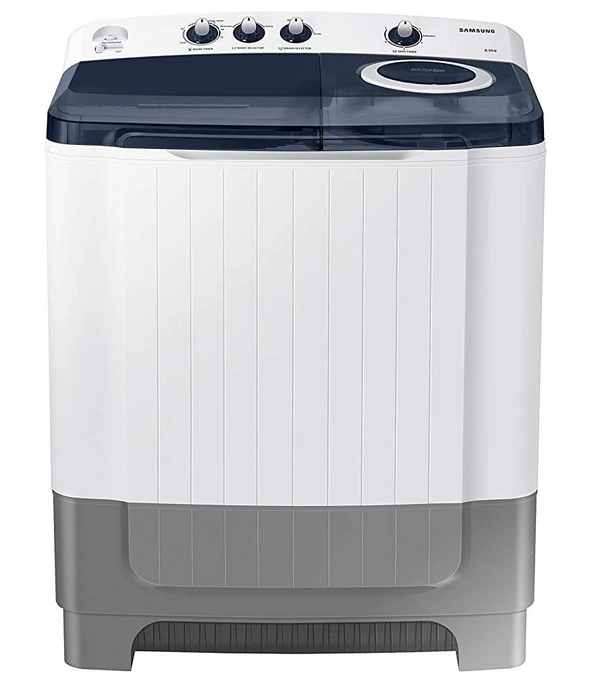 Samsung 8.0 Kg Semi-Automatic 5 Star Top Loading Washing Machine (WT80R4200LG/TL, Light Grey, Royal Blue Lid (Transparent), Hexa Storm Pulsator) - Credit & Debit Card Accepted, 3-5 Days