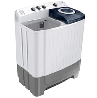 Samsung 8.0 Kg Semi-Automatic 5 Star Top Loading Washing Machine (WT80R4200LG/TL, Light Grey, Royal Blue Lid (Transparent), Hexa Storm Pulsator) - Credit & Debit Card Accepted, 3-5 Days