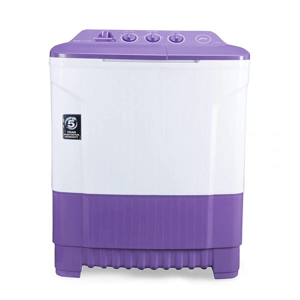 Godrej 7.5 Kg Semi-Automatic Top Loading Washing Machine (WS EDGE CLS 7.5 PN2 M ROPL, Royal Purple) - Credit & Debit Card Accepted, 3-5 Days