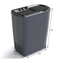 Whirlpool 6 Kg 5 Star Semi-Automatic Top Loading Washing Machine (SUPERB ATOM 60I, Grey Dazzle) - Credit & Debit Card Accepted, 3-5 Days