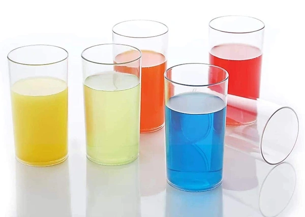 6 Pieces Unbreakable Stylish Transparent Water Glass/Juice Glass/Beer Glass/Wine Glass Plastic Glass Set 250 Ml - Hiranagar, 3-5 Days