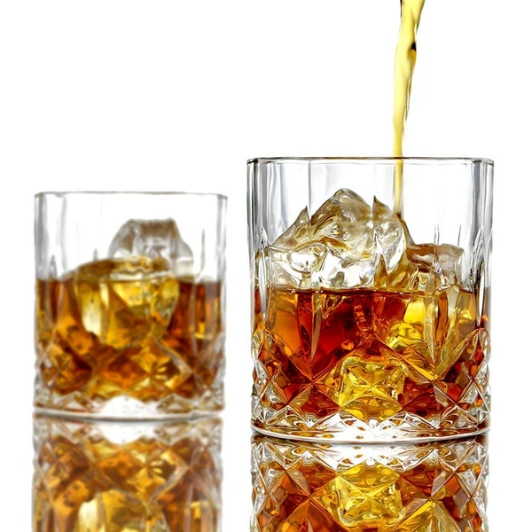 Soogo Crystal Whiskey Glasses Set of 6 pcs- 300 ml Bar Glass for Drinking Bourbon, Whisky, Scotch, Cocktails, Cognac- Old Fashioned Cocktail Tumblers - Hiranagar, 3-5 Days