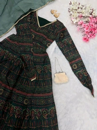 Anarkali Gown Jimmy Organza Silk  - L