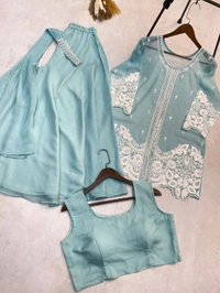 New Four Piece Indo Western Outfit Wedding Season - Xl