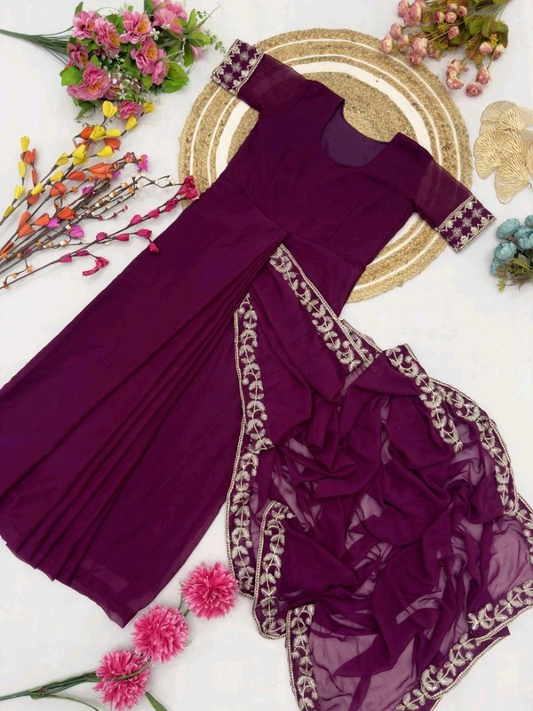 Gown Saree Ready To Wear - Xl To XXL Margin