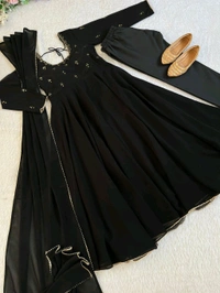 Party Wear Georgette Gown - M