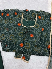 Anarkali Pure Chinon Bandhej - M