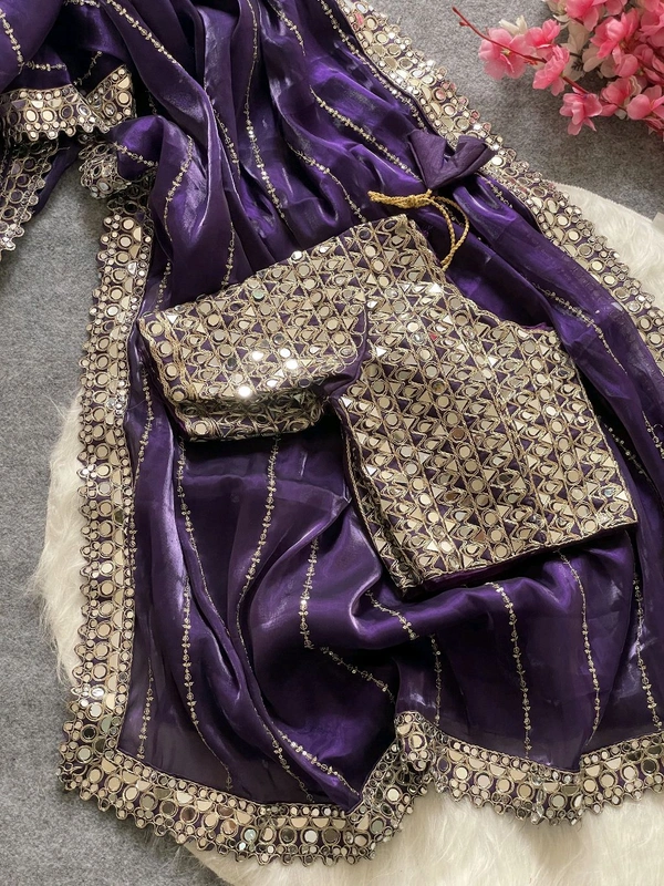 Mirror Design Saree