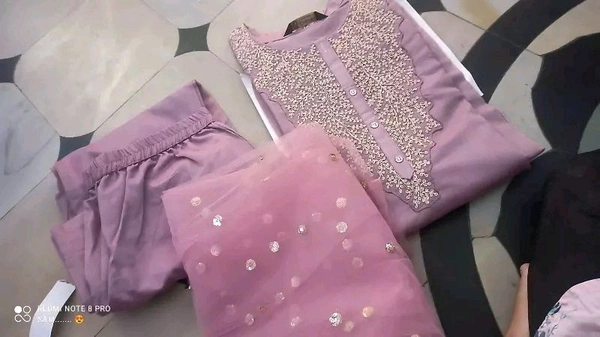 Chanderi Silk + Kurta Dupatta And Bottom Wear - S