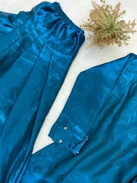 FARSI SALWAR SUIT FENDI SILK FABRIC TOP AND PANT WITH DUPATTA* - M