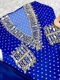 Presenting Beautiful Heavy quality Georgette Fabric designer wear Style Anarkali Style Side Cut Kurti with Chinon - 42