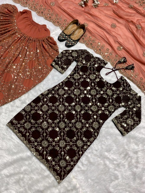 Launching New Designer Party Wear Look Top ,Dhoti Salwar and Dupatta*πβ€οΈ - M