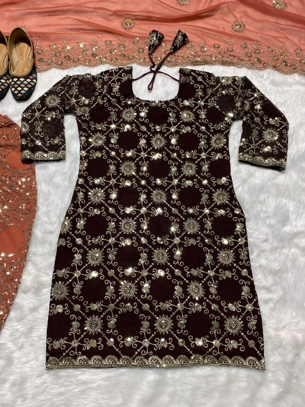 Launching New Designer Party Wear Look Top ,Dhoti Salwar and Dupatta*πβ€οΈ - Xl