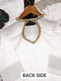 π Top Fabric:- Heavy French Creap With Real Mirror Work With Fancy Lace In Neck With Slvees button - Xl