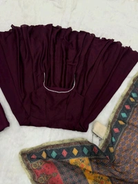 You gonna love elegance with Modern touch 🌸
*Anarkali* - Pure Chinon Anarkali suit of huge flair - 34