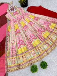 Launching New Designer Party Wear Look Gown, Bottom and Dupatta in Fully Kali Flair With Attached Pad*π₯ - L