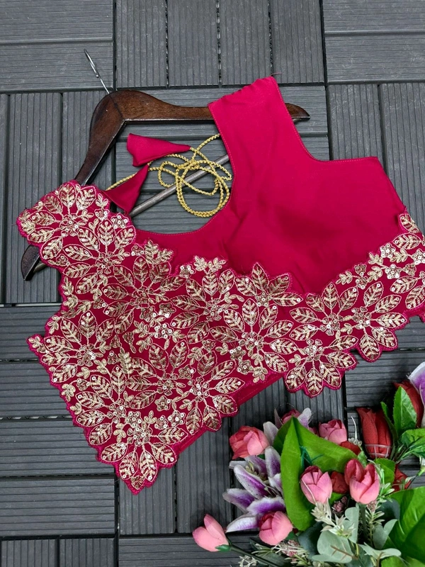 New Super Trending Embroidery cording work ready to wear saree with Embroidery Blouse* - Full Stitched Upto 42