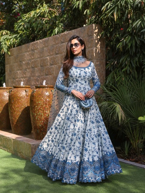 Launching New Party Wear Look Heavy Faux George - M-38