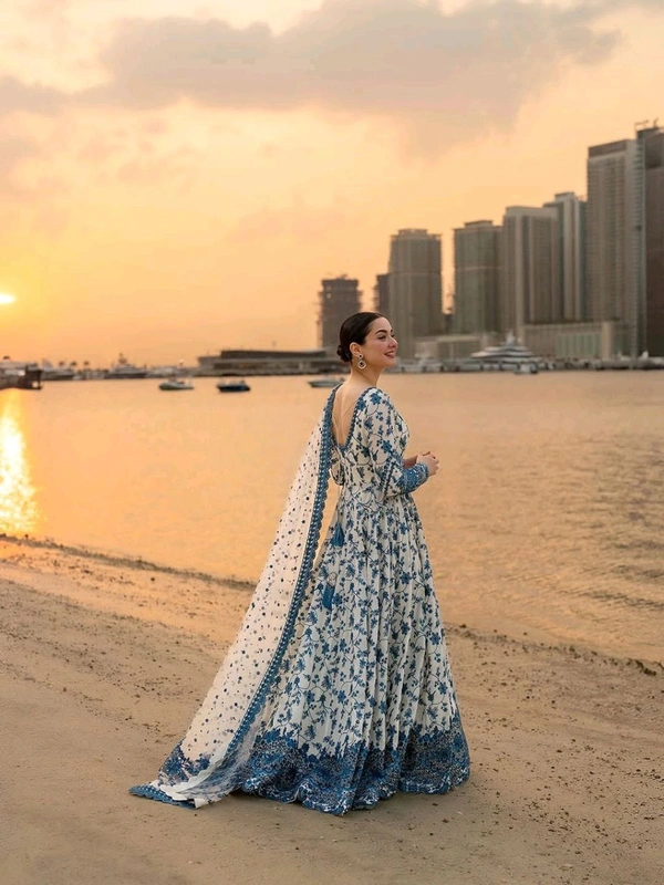 Launching New Party Wear Look Heavy Faux George - M-38