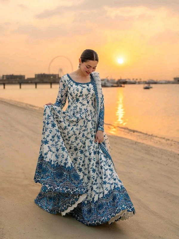 Launching New Party Wear Look Heavy Faux George - L-40