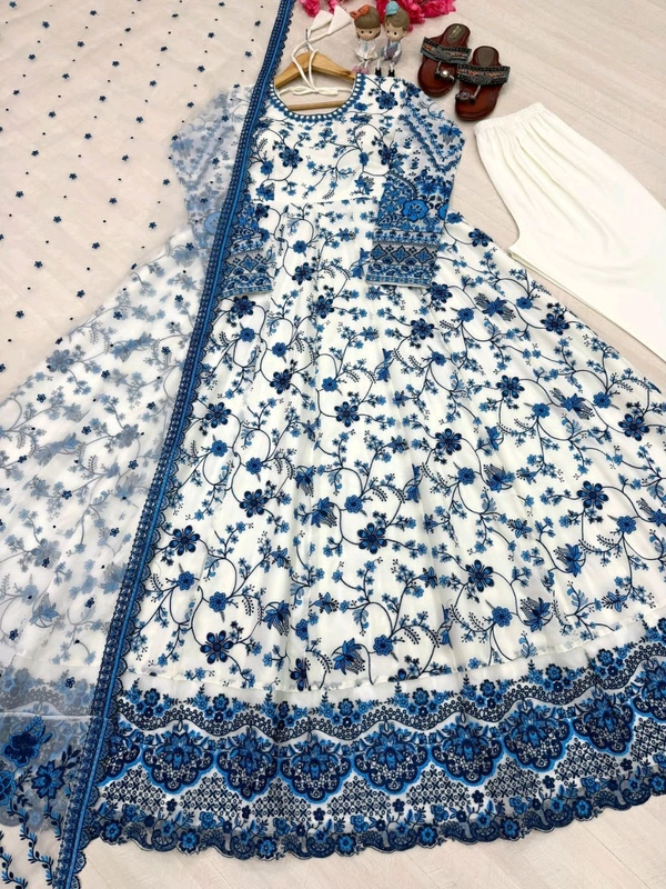 Launching New Party Wear Look Heavy Faux George - Xl-42