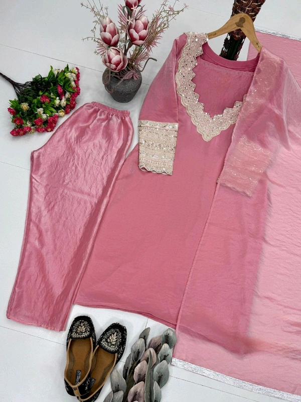 *LUNCHING NEW PARTY WEAR FOUR PIS SUIT SET* - M-38