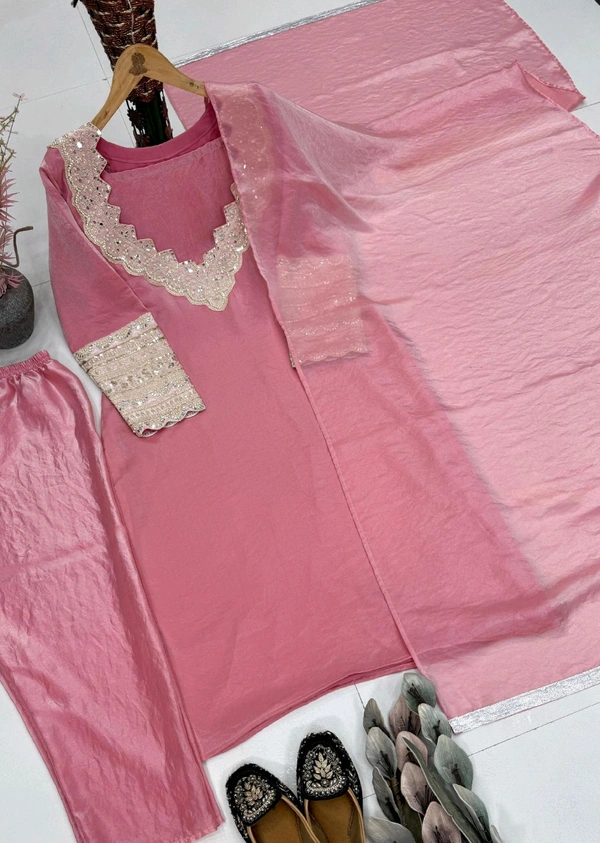 *LUNCHING NEW PARTY WEAR FOUR PIS SUIT SET* - L-40