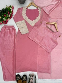 *LUNCHING NEW PARTY WEAR FOUR PIS SUIT SET* - xxl-44