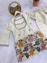 🌷Ethnic Women Co-Ord Collection🌷
Premium Ivory Bustier with Co-Ord – Shimmer Set 💫 - M-38