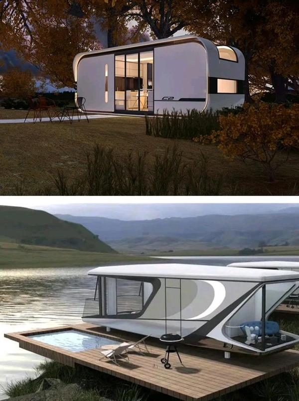 DEEPBLUE cabin tiny homes ready to ship/ friendly waterproof double wide prefabricated house/ portable house foldable container home vill - Sauvignon, 85*33*32