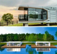 DEEPBLUE cabin tiny homes ready to ship/ friendly waterproof double wide prefabricated house/ portable house foldable container home vill - Sauvignon, 85*33*32