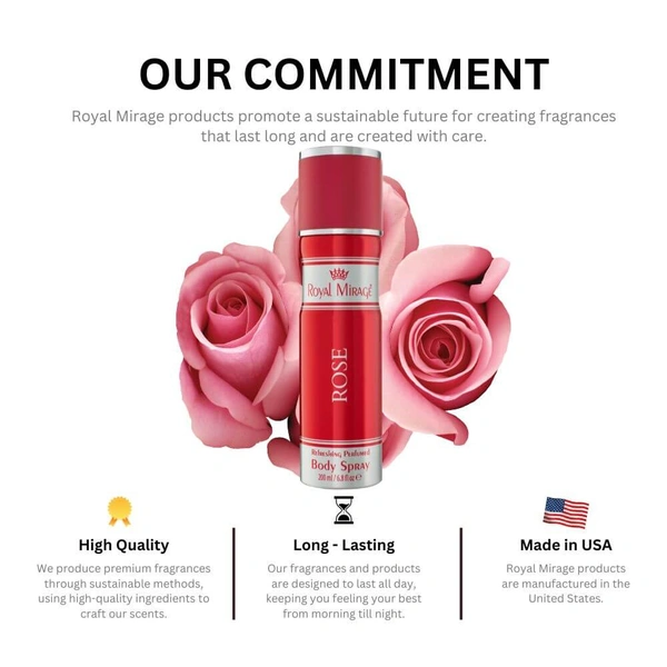 Royal Mirage Rose Refreshing Perfumed Body Spray- 200ml