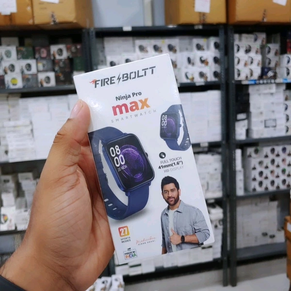 Fire Boltt Ninja Pro Max Smartwatch features a large display of 40mm (1.6 inch), 27 sports mode, SpO2 monitor, heart rate monitoring, and much more.