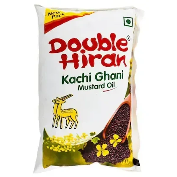 Double Hiran Kanchi Ghani Mustard Oil 1 L - 1L