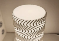 Styra Mesmerizing Wavy Lamp Shade - 10 cm, Chalky