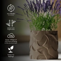 Styra Wavy Pattern Planter Pot - 12 cm, New Orleans