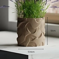 Styra Wavy Pattern Planter Pot - 12 cm, New Orleans