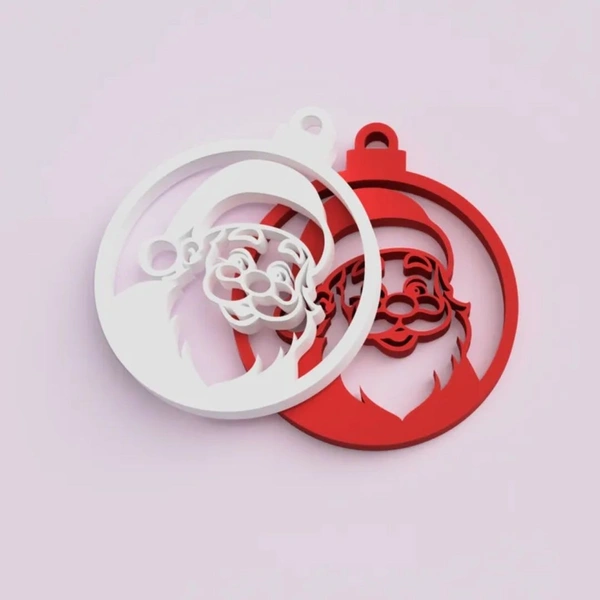 Styra Santa Claus Earrings - White