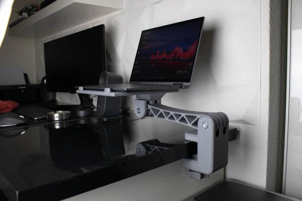 Laptop Mount Stand - Adjustable Height & Angles