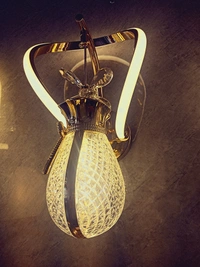 Crystal Pendant Wall Mounted Decorative Lamps With Bulb - Hot Toddy, White, Natural White