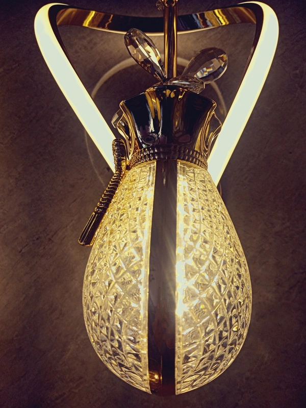 Crystal Pendant Wall Mounted Decorative Lamps With Bulb - Hot Toddy, White, Natural White