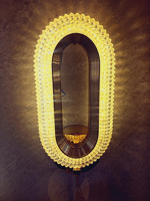 SriRamLight Service Crystal Lamp Night Wall Lamp (8 cm, Multicolor) - Luxor Gold