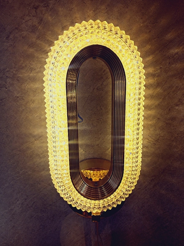 SriRamLight Service Crystal Lamp Night Wall Lamp (8 cm, Multicolor) - Luxor Gold