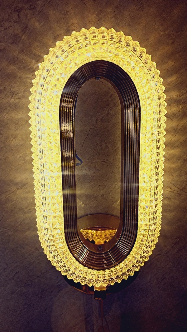 SriRamLight Service Crystal Lamp Night Wall Lamp (8 cm, Multicolor) - Luxor Gold