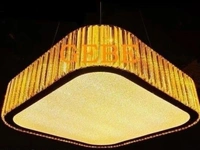 Modern Square Crystal Chandelier | Golden LED Ceiling Light in Jaipur - Sriramlighthouse.in - Gold